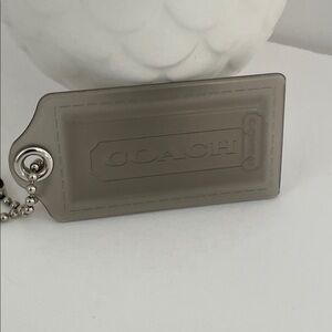 Coach 2.5” Acrylic Charm Key Fob Hang Tag | Smoke